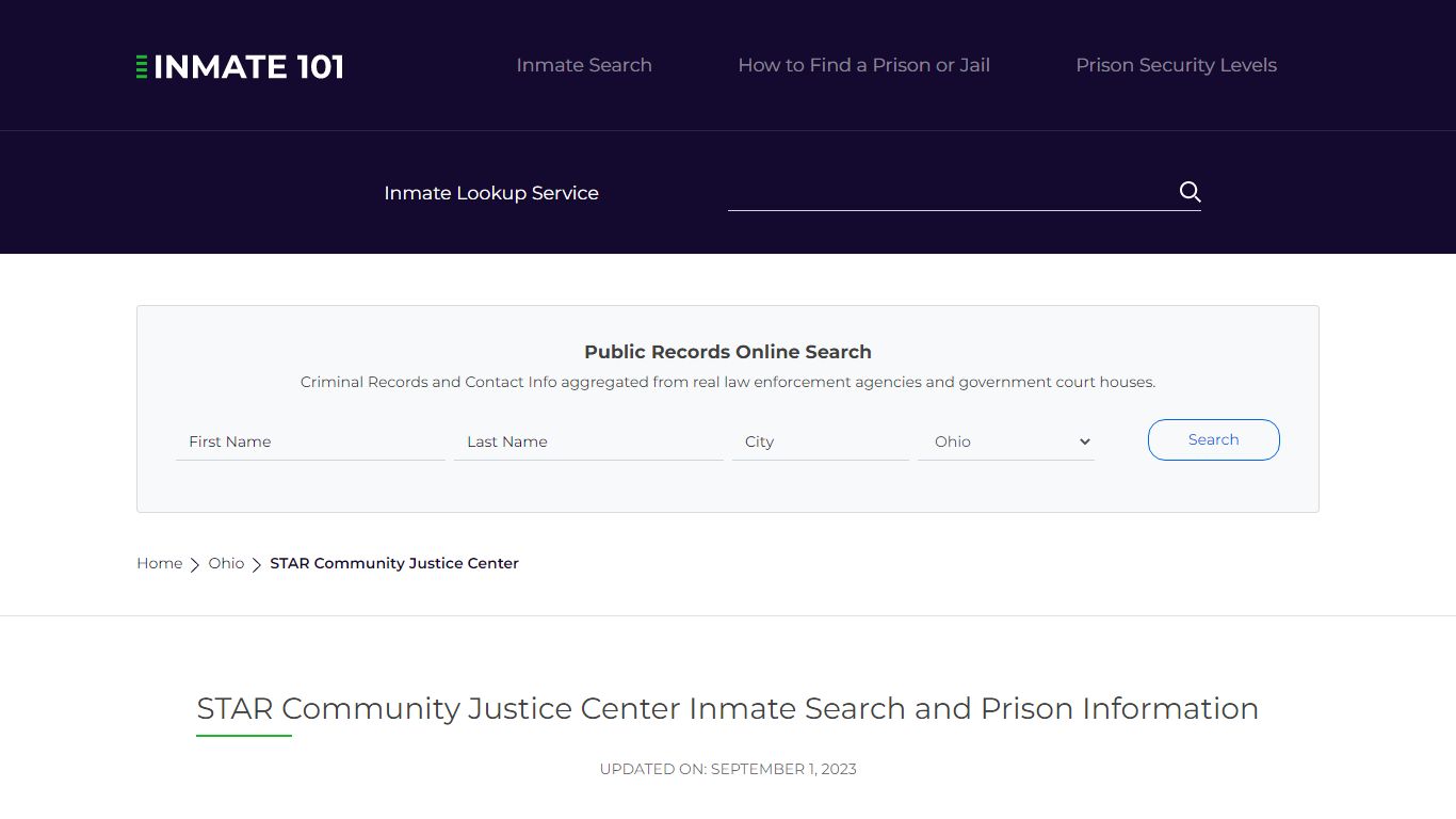 STAR Community Justice Center Inmate Search, Visitation, Phone no ...