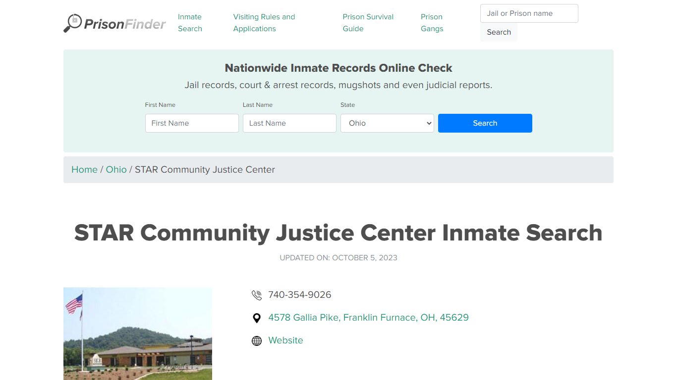 STAR Community Justice Center Inmate Search, Mugshots , Visitation ...